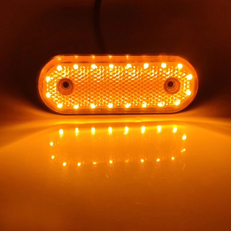 10x 20LED Amber Side Marker light 24V LED Rear Clearance Lamp Caravan Tail Lights for Truck RV Trailer Lorry Pickup Boats