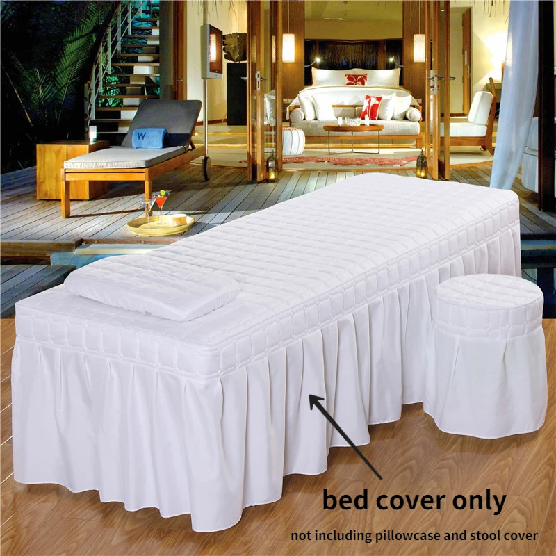 Funda de cama de masaje para Spa, Sábana de cama para mesa de masaje para salón de belleza, agradable para la piel, con agujero, 5 tamaños