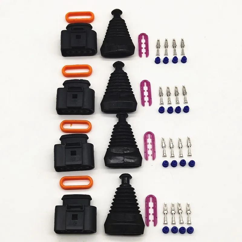 4 Units 1J0 973 724 compatible 4 pin connector Clamp Clip for VW/Audi VAG active Coil on Plug