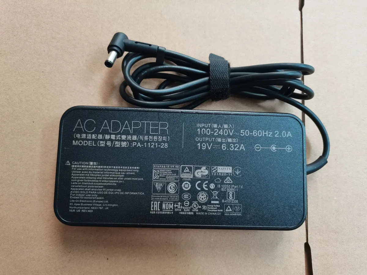 

Slim 120W 19V 6.32A PA-1121-28 ADP-120RH B 5.5mm AC Adapter For ASUS Zenbook UX510UW UX510U G552V GL753V Laptop Original Puryuan