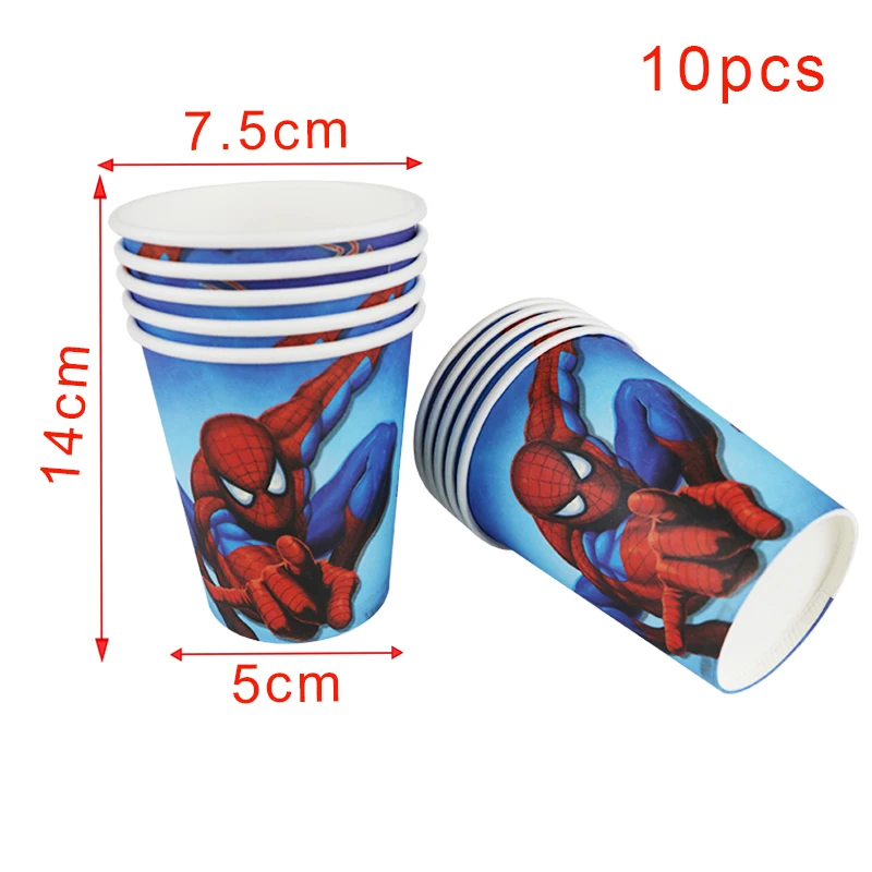 Spiderman Birthday Party Paper Cups Plates Tablecloth Cupcake Candle For Kids Boys Baby Shower Party Decorations Party Supplies