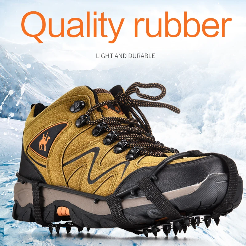 24 Teeth Ice Gripper For Shoes Women Men Crampons Ice Gripper Spike Grips Cleats For Snow Climbing Hiking шипы для обуви taca