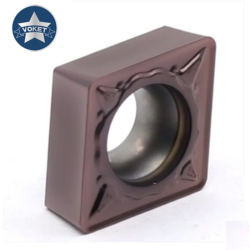 VOKET 10PCS Inner hole boring high-speed and high-hardness CNC lathe tool cutter blade CCMT 060204 09T304 09T308 060204 09T308 