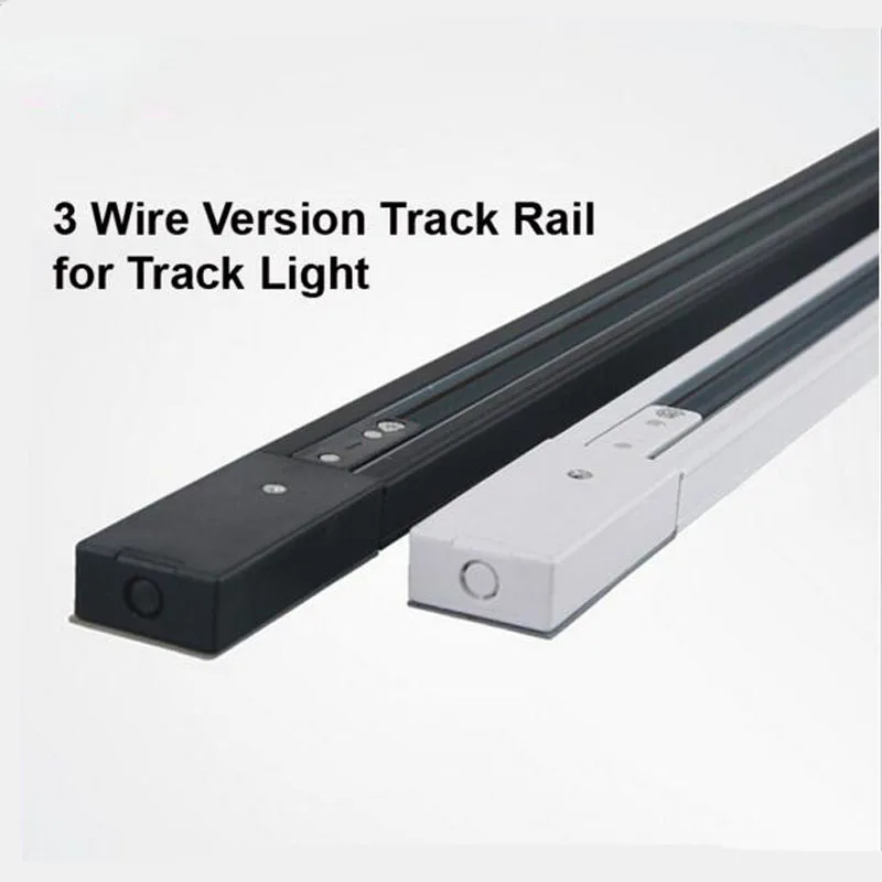  10pcs/lot 1m LED Track Light Rail 3 Wire Track Lighting Fixture Rail For Track Lights Universal Rails Track Lamp Rail