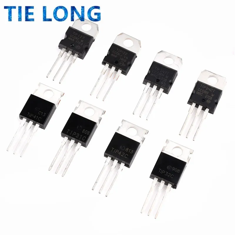 10Pcs TIP102 TIP120 TIP122 TIP127 TIP142 TIP147 LM317T TIP31C TIP32C TIP41C TIP42C Transistor TIP142T TIP147T