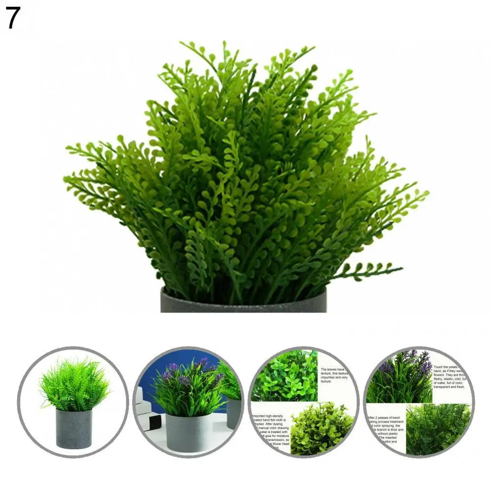 Wear-resistant  Great House Ornamental Artificial Plant Pot PVC Fake Plant Decor Fade-less   for Garden