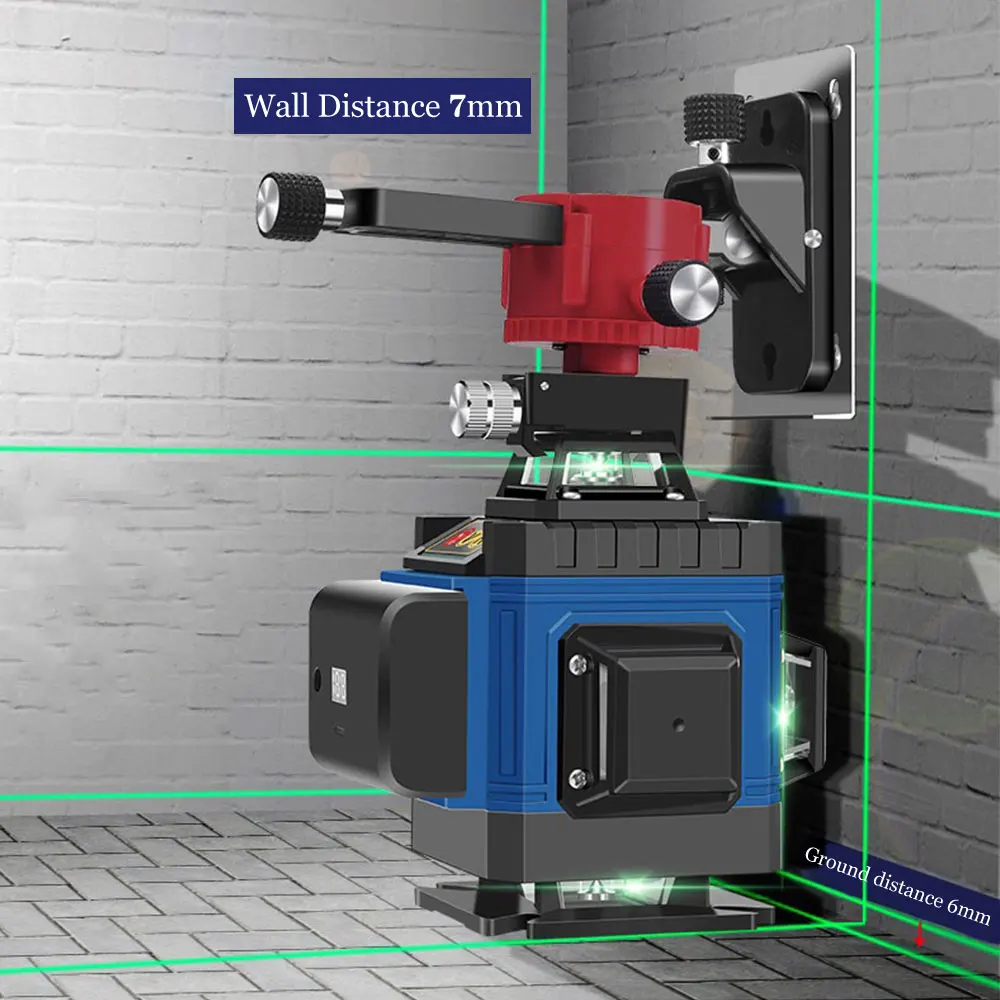 Ton rejestrowych brutto poziom lasera 16 linia 3D samopoziomujący 360 pionowe i poziome Horizont poziom lasera niebieski Laser poziom lasera Nivel