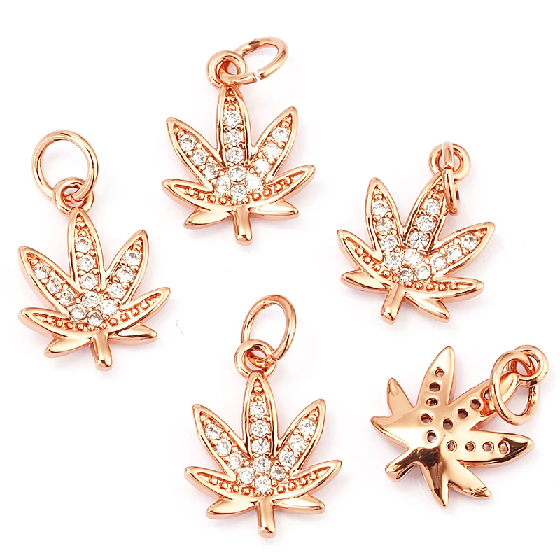 Pine Cone Lotus Coconut Tree Sun Flower Ginkgo Leaf 18K Gold Charm,Bracelet Earring Attachment Jewelry Components Findings L44