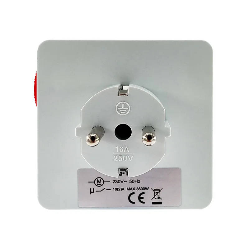 24 Hours EU Timer Switch Timer Plug in Mechanical Grounded Programmable Smart Countdown Switch Socket Indoor Auto Power off