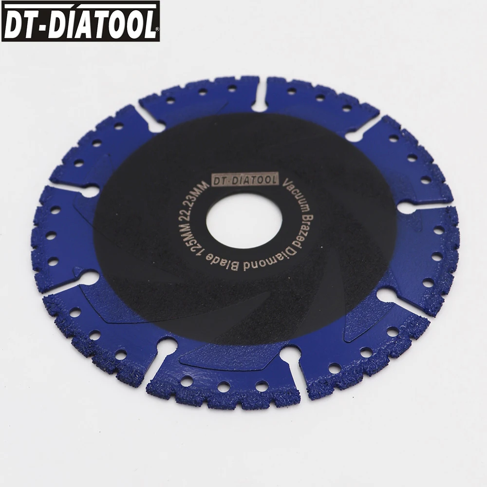 DT-DIATOOL 2pcs Dia 125mm/5" Vacuum Brazed Diamond Cutting Discs All Purpose Saw Blade Rescue Diamond Blade Concrete Steel Metal