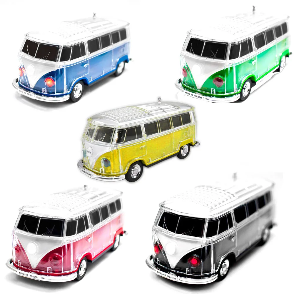 Portable Speaker with Bluetooth wireless power column USB Subwoofer Volkswagen van with Led light USB WS 267BT full color disco color change led free shipping from Spain