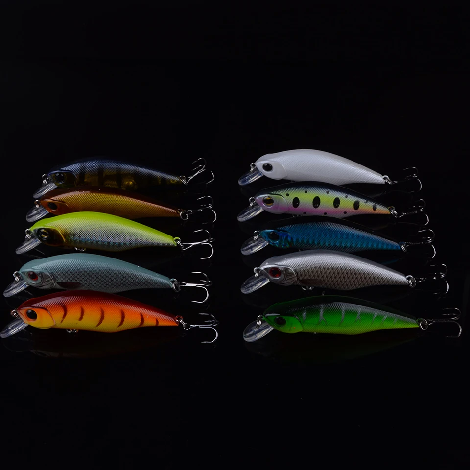 10pcs Hard Wobbler Fishing Lure Minnow 8.5cm 13.3g Artificial Plastic Bait 3D Eyes Crankbait Japan Fish VIB Swimbait Pesca Isca