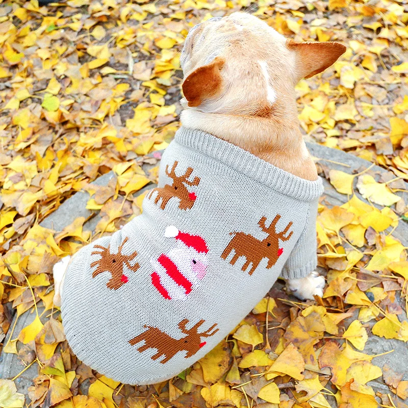 PETCIRCLE Dog Clothes Elk Sweater For French Bulldog Corgi Pug Dog For Small &Medium Pet Dog Spring & Autumn Dog Costume Sweater