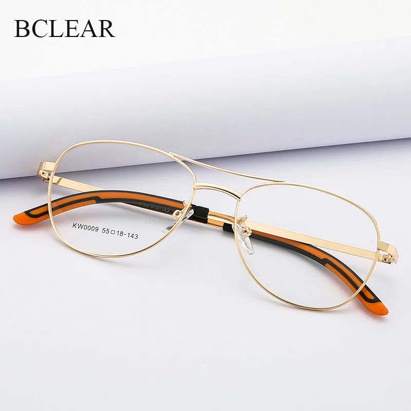 Woman Man Retro Metal Alloy Eyeglasses Myopia Reading Optical Prescription Double Bridge Eyewear Classic Fashion Spectacles