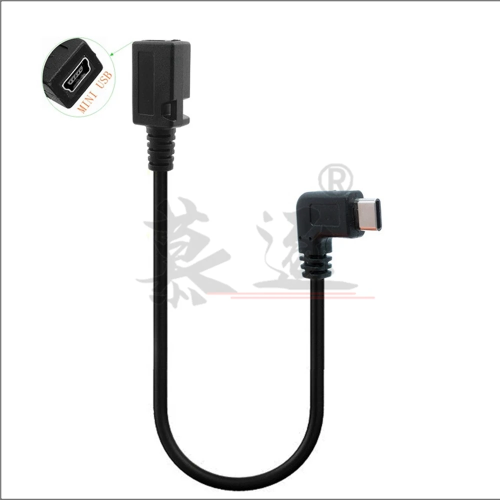 مايكرو USB أنثى إلى نوع C ذكر الانحناء إلى محول كابل USB صغير الكوع موصل محول 90 الزاوية اليمنى