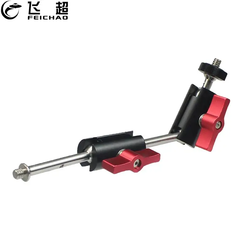 Feichao 360 tripé adaptador de montagem de braço mágico bola dupla 1/4 ''parafuso conector articulado para câmera monitor gaiola luz LED
