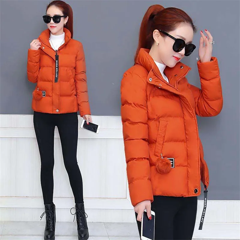 2020 New Winter Women Coat Parkas Short Jacket Casual Cotton Padded Parkas Coat Thicken Warm Female Jacket Outerwear Plus Size