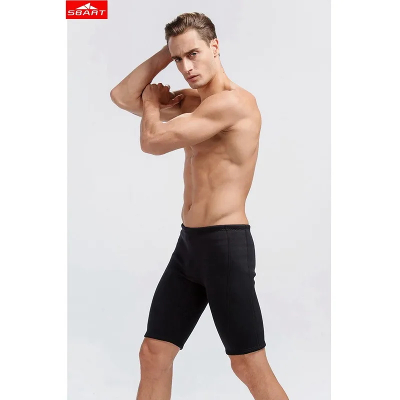 Sbart Men 3mm neoprene shorts Freediving spearfishing Diving shorts snorkel swimsuit Split surf Warm stretch swimming short