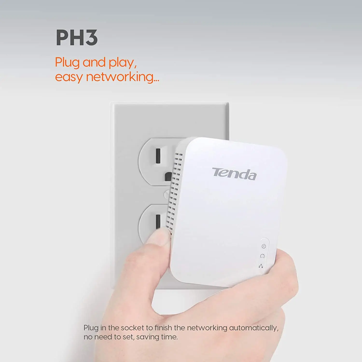 1Pair Tenda P3 AV1000 Gigabit Powerline Adapter Up to 1000Mbps PH3 Ethernet PLC Homeplug for Wireless Router Partner IPTV