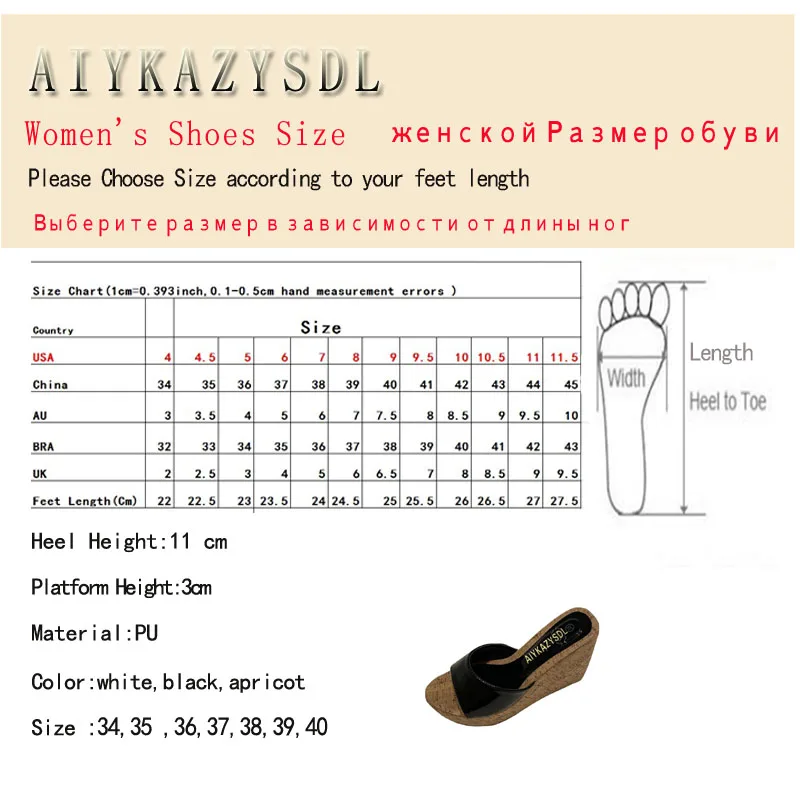 AIYKAZYSDL Women Peep Toe Pumps Wood Cork Heels Platform Shoes Wedge High Heel Slide Mule Outdoor Shoes Casual Summer Slippers