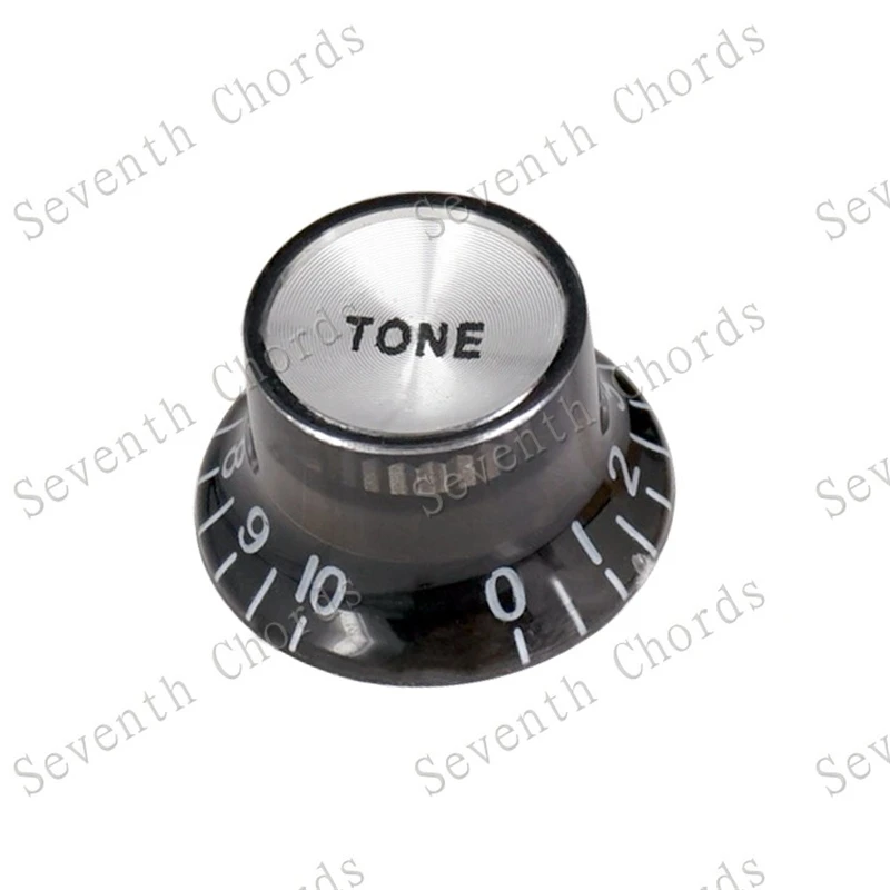 4 Stück/Set Schwarze Kunststoff-Gitarren-Lautstärkeregler-Kappen Potentiometer-Kappen Musikinstrumente Großhandel – Detail 8