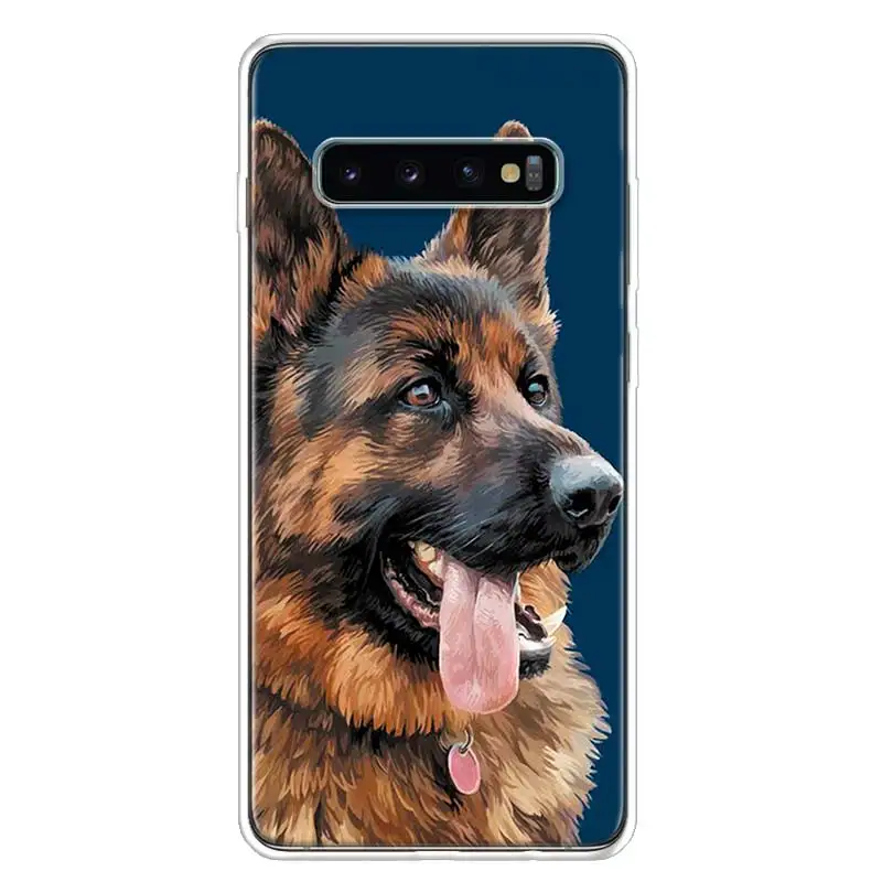 German Shepherd Dog For Samsung Galaxy S24 S23 S21 S22 Ultra S10 Plus S20 FE Phone Case S10E S8 S9 + Housing Shell Coque