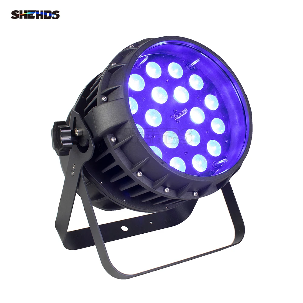 SHEHDS Upgrade LED IP65 Waterproof 18X18W RGBWA UV Zoom Wash Par Lighting DMX 7/11CH for DJ Disco Party Wedding outdoor Stage