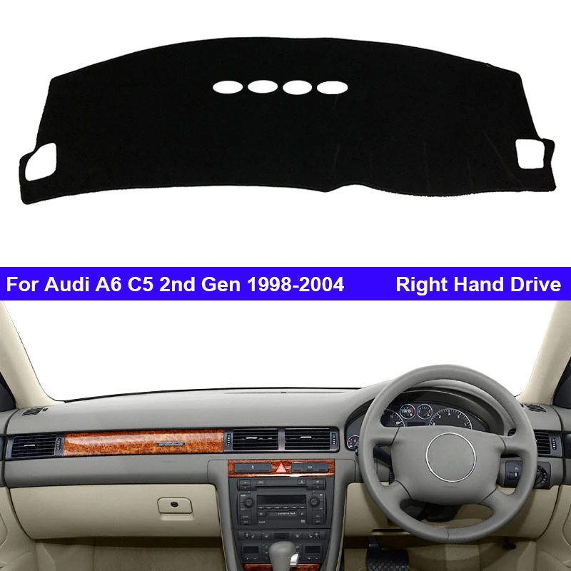 Car Inner Dashboard Cover For Audi A6 C5 2nd Gen 1998 - 2004 Auto Dash Mat Carpet Sun shade Dashmat 2003 2002 2001 2000 1999