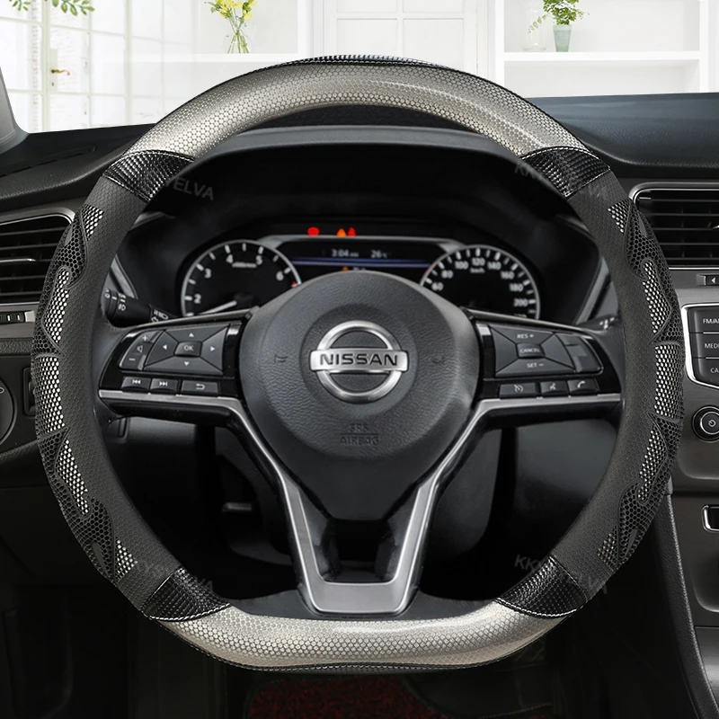 Car Steering Wheel Cover D Shape For VW GOLF 7 2015 POLO JATTA Passat Tiguan For Nissan Qashqai J11 X-trail T32 2015- 2017 2018