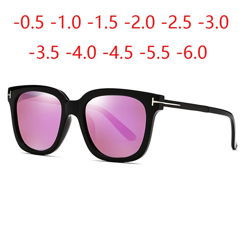 

Colorful Myopia Sunglasses Men TR90 Driving Square Minus Lens Prescription Sunglasses Diopter 0 -0.5 -0.75 To -6.0