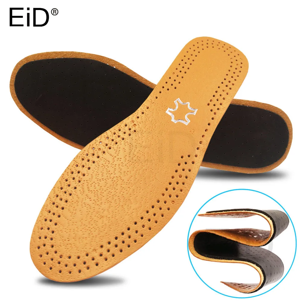 EiD Leather Breathable Deodorant Running Cushion Insoles For Feet  Insoles For Shoes man women Sole Orthopedic Pad foot care