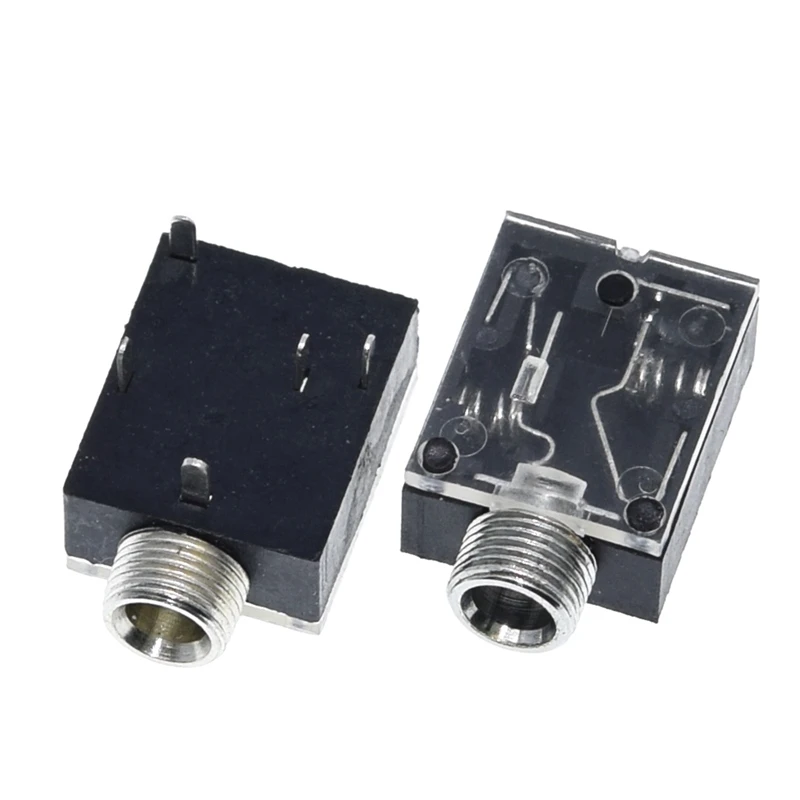 10 Stück, heiß begehrt, 5-polige 3,5-mm-Stereo-Audio-Buchse, PCB-Panelmontage für Kopfhörer mit Mutter, PJ-324M + 3,5-mm-Stereo-Audiostecker – Detail 8