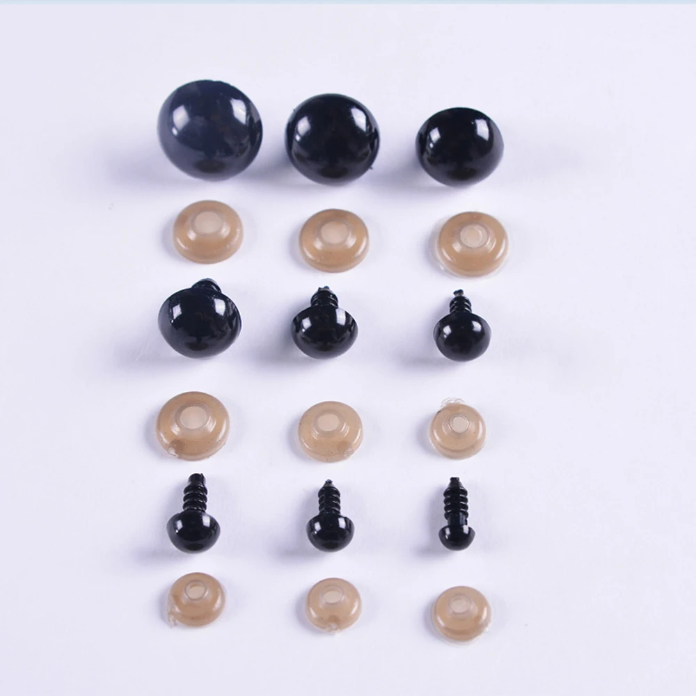 100pcs 10mm Eyeball Doll Accessories Black Plastic Plush Safety Eyes Amigurumi For Toys 6mm 8mm 12mm DIY Funny Toy Eyes Animal