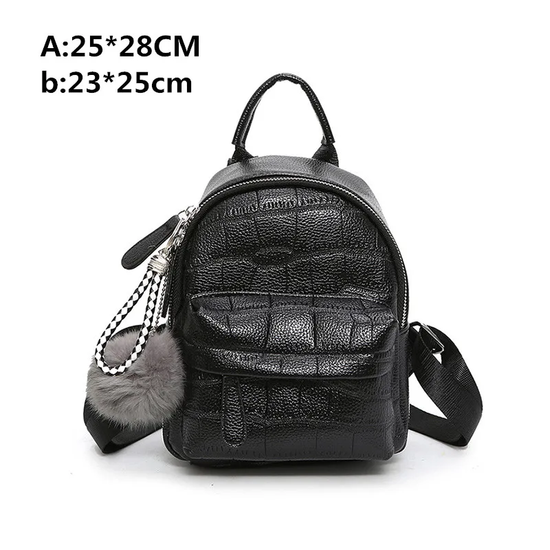 Mini Mochila De Cuero PU para mujer, bonita mochila pequeña para mujer, mochila negra blanca para niñas adolescentes, moda