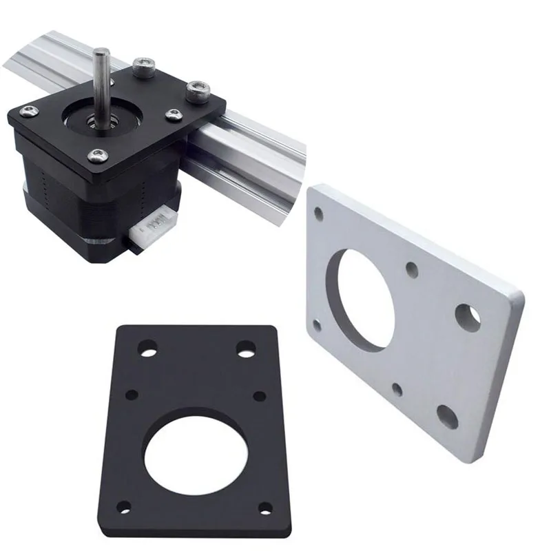 1PC NEMA 17 42-Series Stepper Motor Mounting Plate Fixed Plate Bracket for 3D Printer CNC Parts fit 2020 2040 Profiles