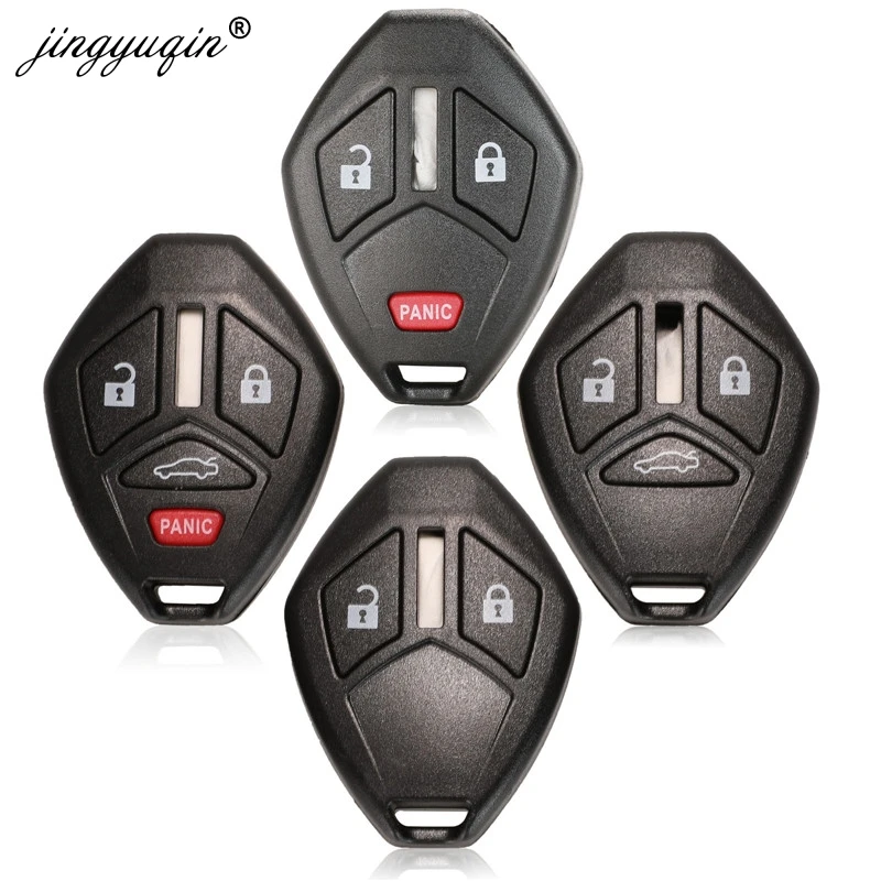 jingyuqin No Blade Remote Key Shell Case Fob For Mitsubishi Lancer Outlander Endeavor Galant 2+1/3+1 Buttons Car Key Style