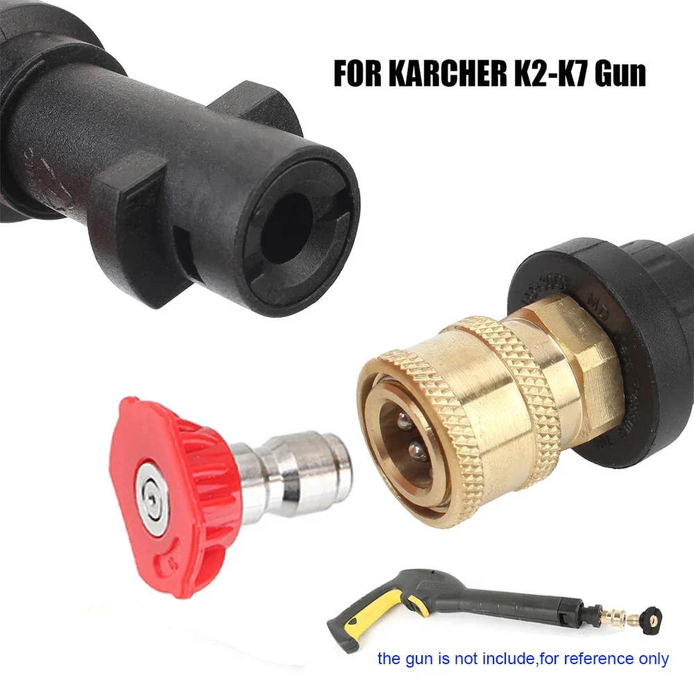 Washer Nozzles For Karcher K K2 K3 K4 K5 K6 High Pressure Gun Adapter Foam Clean Tool Dirt Pit Bike Automobile Car Accessories