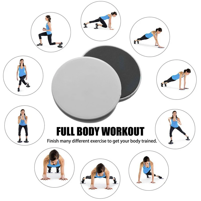 2pcs Gliding Discs Slider Portable Fitness Disc Indoor Yoga Exercise Men Abdominal Core Muscle Training Gym Sports Equipment