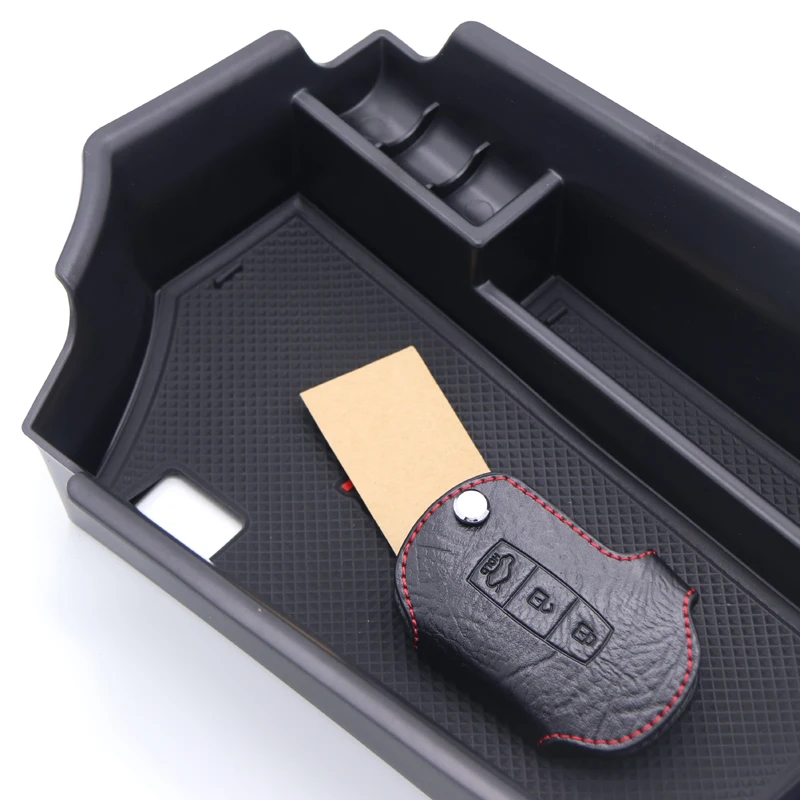 LHD!! For Infiniti QX50 2018-2023 Interior Black Glove Central Armrest Box Organizer Storage Car Accessories