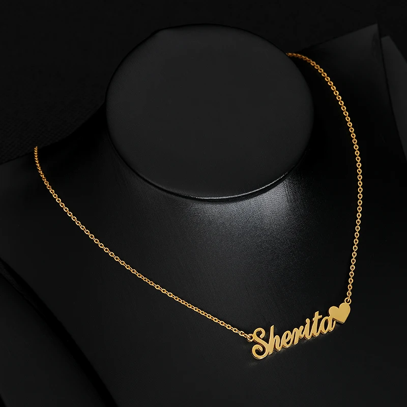 Custom Heart Name Necklaces For Women Men Stainless Steel Customized Necklace Pendant Female Personalized Jewelry Birthday Gift - Image 5