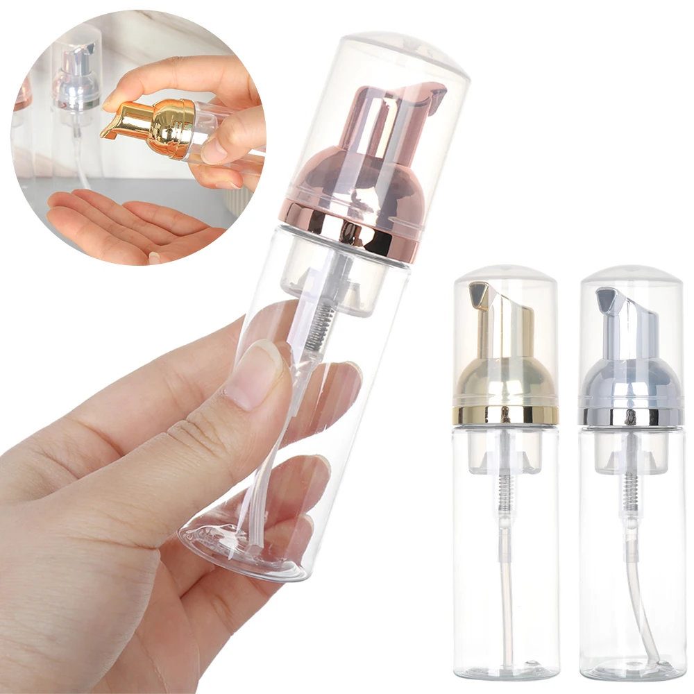 Plastic Foam Pump Bottle Foaming Bottle Empty Face Eyelashes Cosmetic Bottle Cleaner Soap Dispenser Foam Bottle Rose Gold