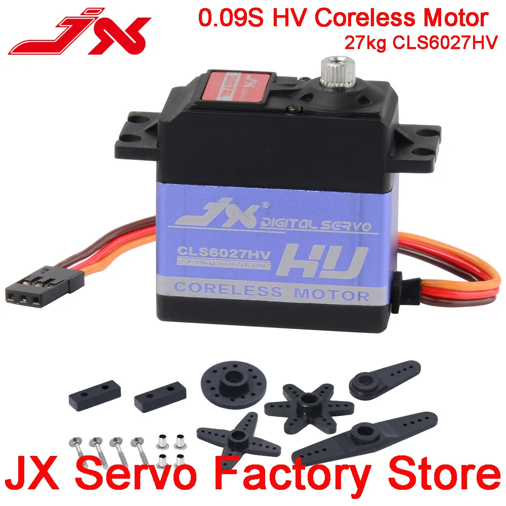 

JX Ecoboost Servo CLS6027HV 27kg 8.4v HV Large Torque Standard Digital Coreless Servo Metal Gear For Car Clamber Airplane Robot