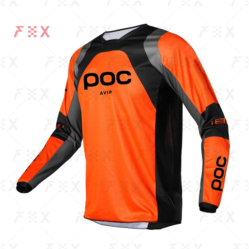 AVIP POC Enduro Jersey Short Sleeve Motocross Downhill Jersey Shirts Mountain Bike Moto Clothing MX Summer MTB T-shirt Ladies