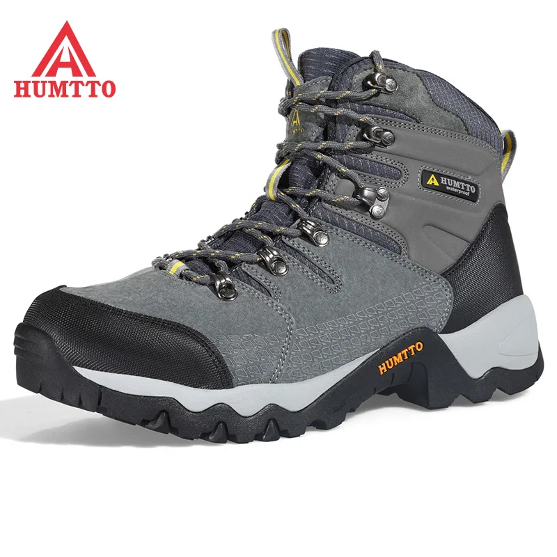 HUMTTO Herren Wasserdichte Wander Stiefel Aus Echtem Leder Taktische Jagd Stiefel Männlichen Turnschuhe Winter Trekking Stiefel Klettern Schuhe