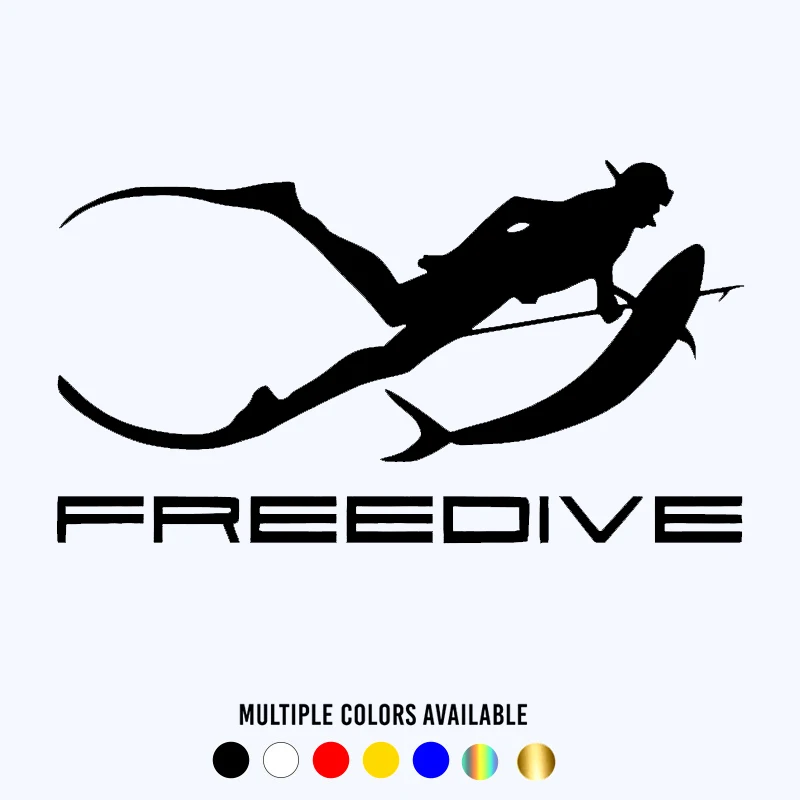 CK3343# Free Dive Vinyl Car Sticker Waterproof Cool Waterproof Removable Decal Self-Adhesive Car Auto Stickers
