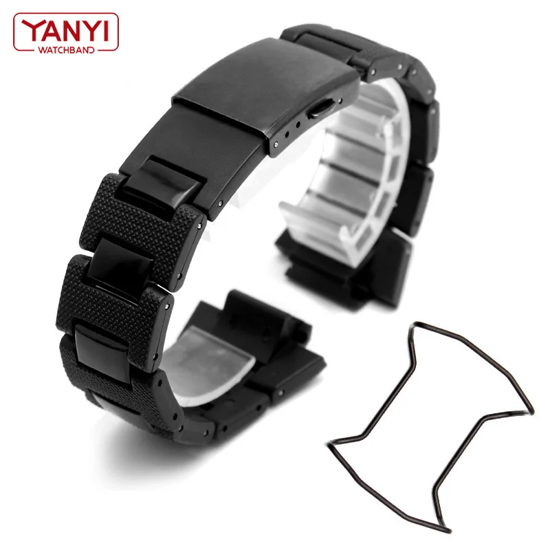 wholesale Plastic watch band 26*16mm strap for casio G-Shock DW-6900/GA2100/DW5600/GW-M5610 and stainless watchband