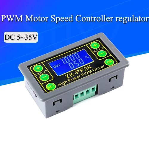 Imagen 1 del producto ZK-PP2K PWM DC 3,3 ~ 30V 12V 24V regulador de velocidad del Motor 8A 150W atenuador LED ajustable relación de trabajo de frecuencia de pulso