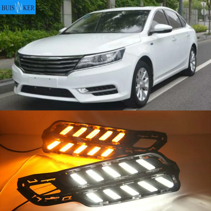 

LED DRL Fog lamp driving lights with Yellow Turn Signal Function For Roewe i6 2017 2018 Daytime running lights