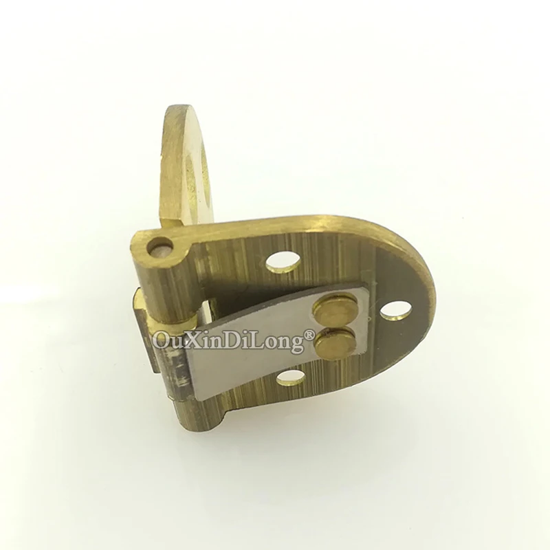 Brand New 4PCS Solid Brass Butler Tray Flap Hinges Dining Table Desktop Portable Folding Flip Hingeswith Card Slot + Screws