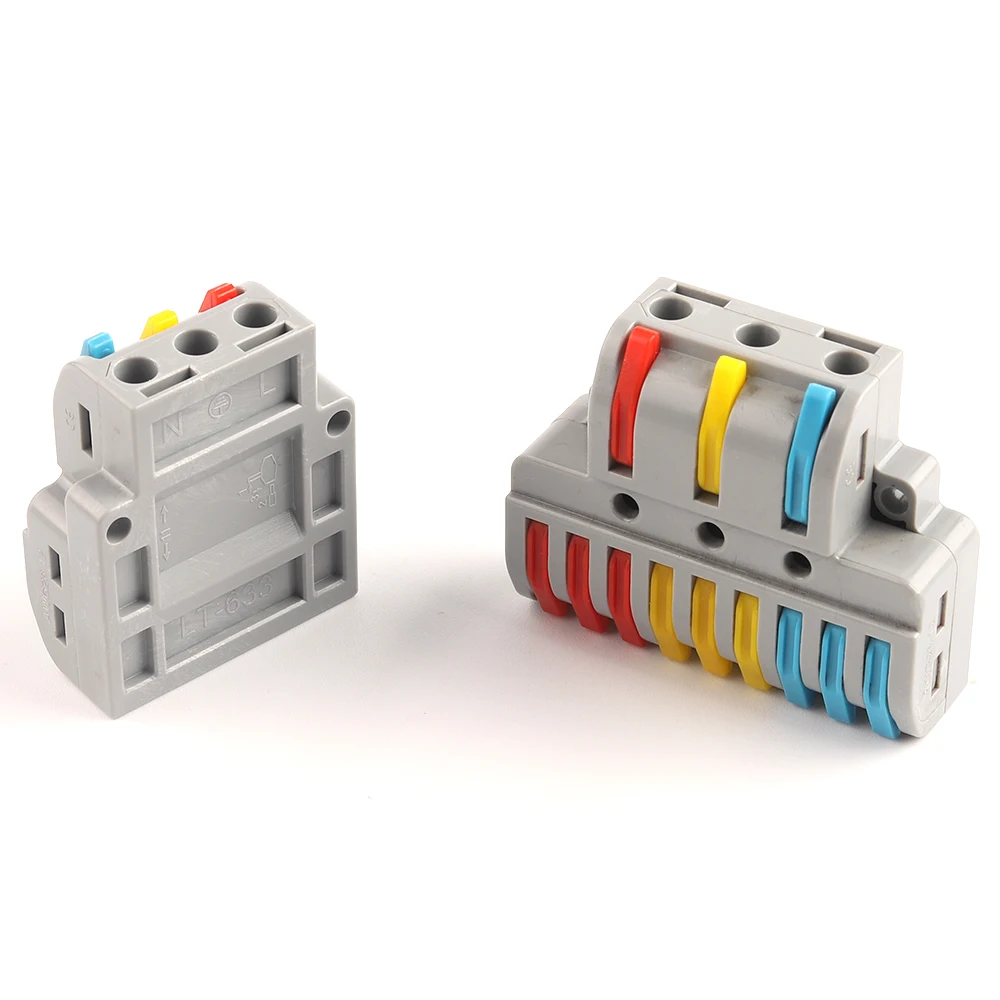 Fast universal wire connector compact Type SPL 3 in 6/9 out splitter plug-in home terminal block 0.08-4.0mm2 28-12AWG